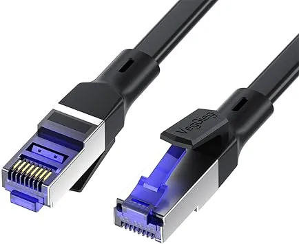VegGieg CAT7 10Gbps Gigabit 600Mhz FTP RJ45 Flat Ethernet Kablosu 1.5 Metre