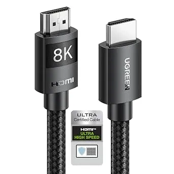 UGREEN 8K HDMI 2.1 Kablo 3D eARC HDCP 2.2/2.3 PC için PS5/PS4 Soundbar HDTV(5m)
