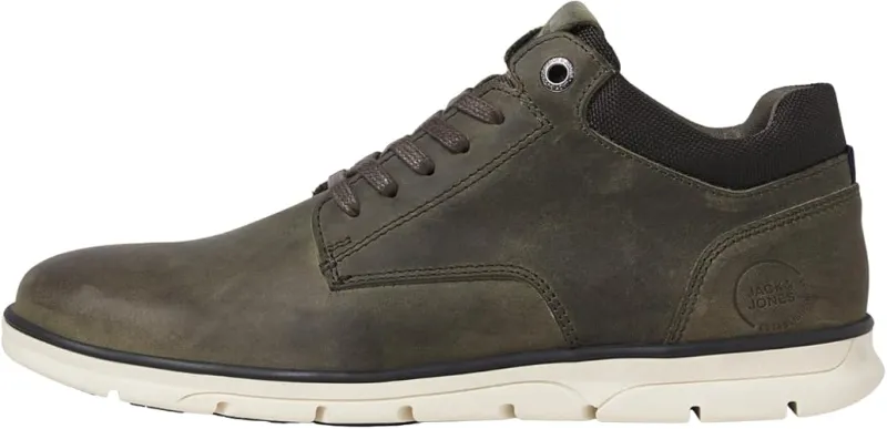 JACK & JONES Erkek Jfwglendale Leather Boot bağcıklı bot, Zeytin gecesi, 41 EU