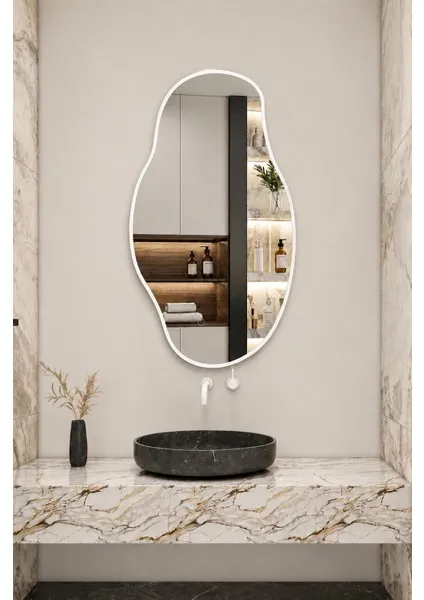 Ant Home Asimetrik Ayna, Çerçeveli Ayna, Duvar Aynası,