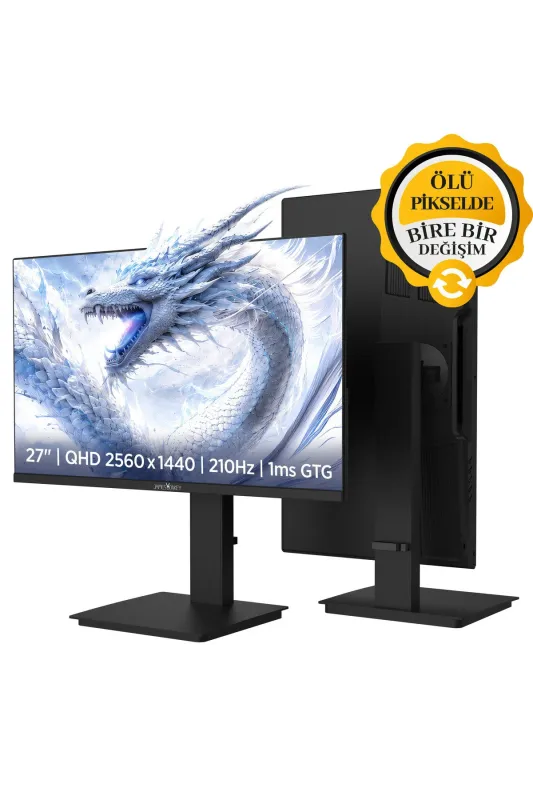 James Donkey Ravel Q70 27'' 210Hz 1Ms GTG Fast IPS QHD 2K Pivot Gaming Monitör (Ölü Pikselde Anında Değişim)