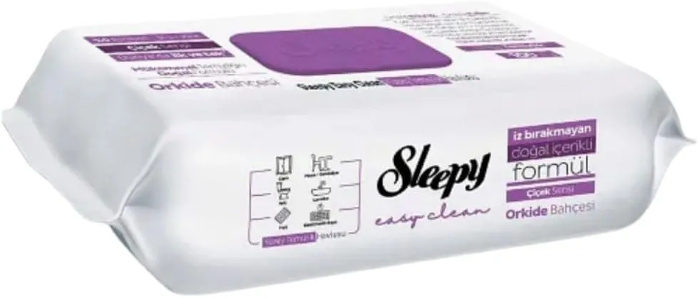 Sleepy Easy Clean Orkide Bahçesi Yüzey Temizlik Havlusu Mendili 100 Yaprak