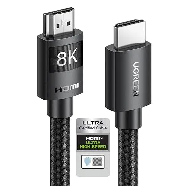UGREEN 8K HDMI 2.1 Kablo 3D eARC HDCP 2.2/2.3 PC için PS5/PS4 Soundbar HDTV(5m)