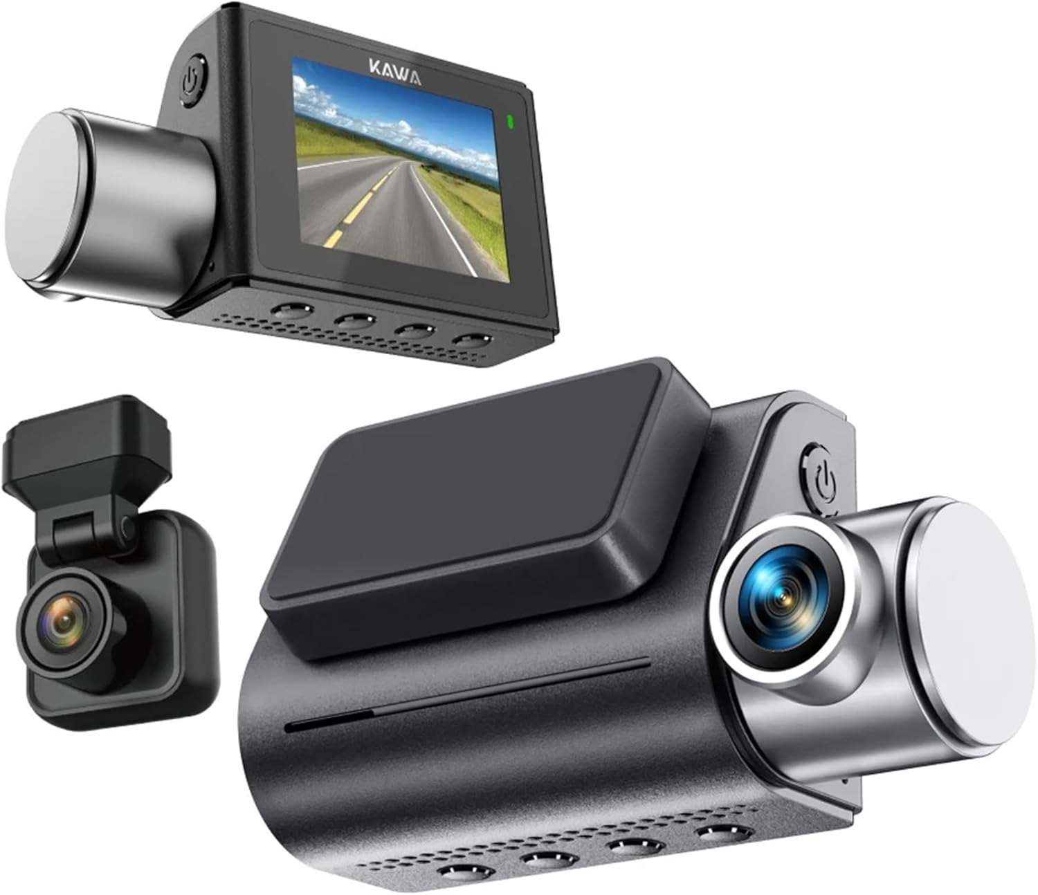 Kawa D7 2 Kameralı Ön ve Arka 4K+1080P HDR Wi-Fi 6 ve GPS'li Araç Kamerası