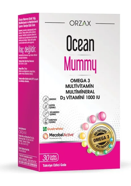 Orzax Ocean Mummy 30 Soft Jel Kapsül