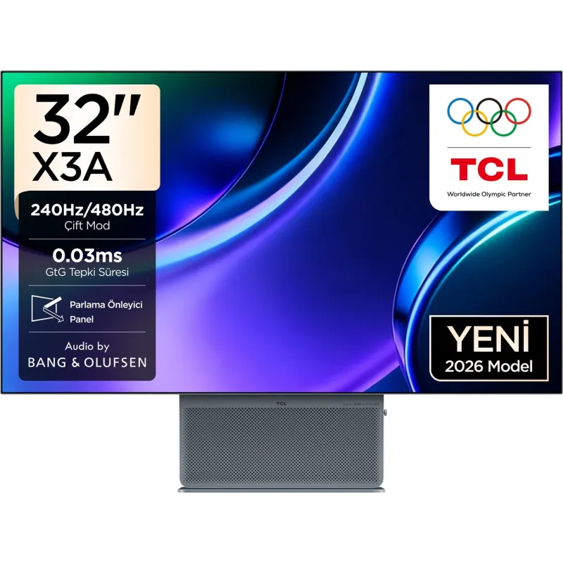 TCL 32X3A Gaming Monitörü 31.5 4K OLED+ 0.03ms 240Hz