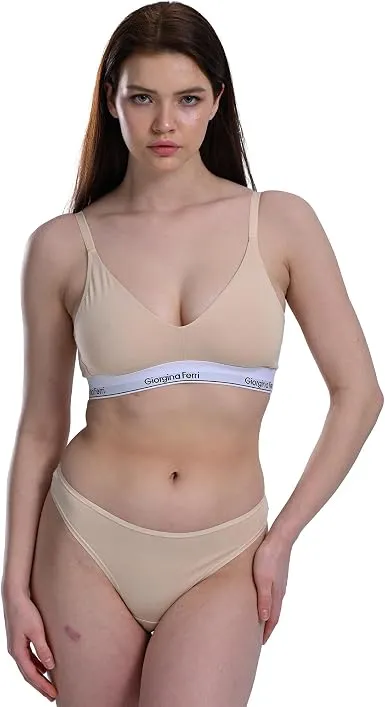 Giorgina Ferri Likralı 6'lı Kutu Premium Günlük Kullanıma Uygun Bayan Tanga Külot Maya (G-005 H, XXL)