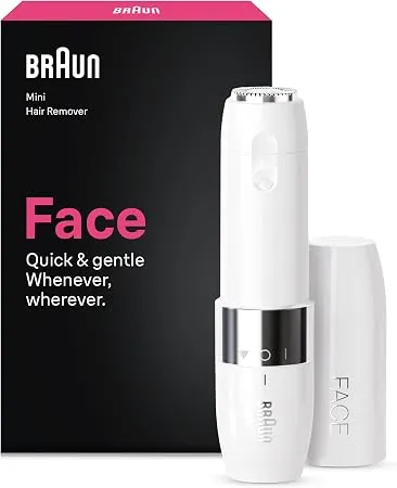Braun Mini Yüz Tüy Alma Cihazı, hızlı ve nazik, FS1000, Beyaz