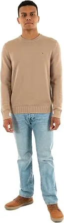 Tommy Jeans tjm slim ess sweater ext Erkek Kazak Coastal Taupe S