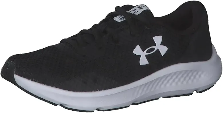 UNDER ARMOUR UA W Charged Pursuit 3 Kadın koşu ayakkabısı, Black/Black/White, 37.5 EU
