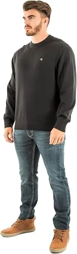 Calvin Klein EU LS COTTON RELAXED CREWNK SWEA Erkek Kazak Black M