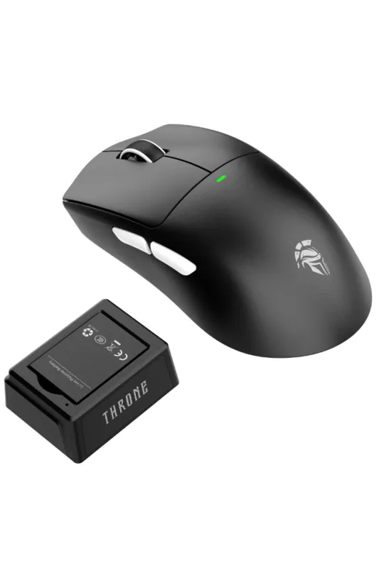 THRONE Hydra Supreme 42.000 Dpi PAW 3950 Şarj İstasyonu & PTFE Kablosuz Gaming Mouse (2.4Ghz + BT + Type-C)
