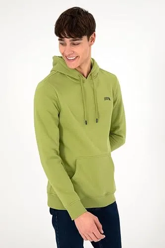 U.S. Polo Assn. Erkek Fıstık Sweatshirt 50295176-VR087, Yeşil, L