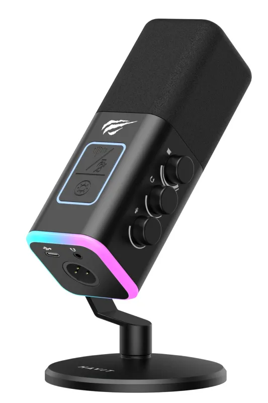 Havit GK71 RGB Profesyonel Yayıncı Oyuncu Mikrofonu Type-C XLR 24Bit/192kH