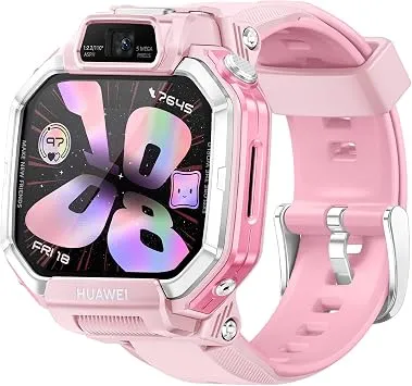 HUAWEI WATCH KIDS X1-Pembe Çocuk Saati, 3 Yıl Garanti | Gerçek Zamanlı Konum, 4G Çocuk Saati, HD Görüntülü Arama, 1,82 inç, SOS, Ebeveyn Kontrolü