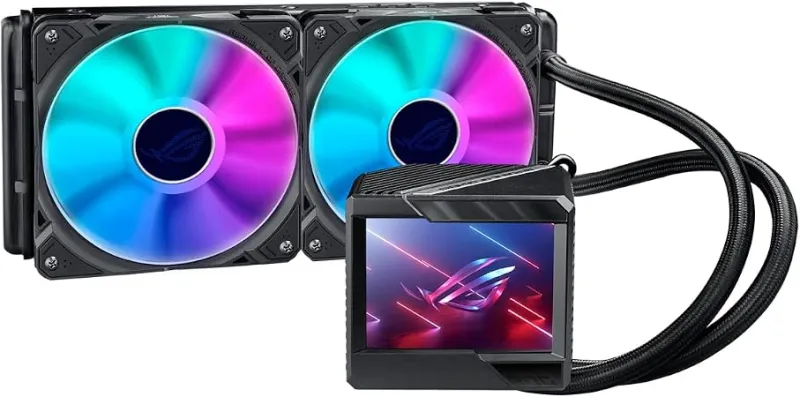Asus ROG Ryujin II 240 ARGB V2 240mm İşlemci Sıvı Soğutucu | OLED AURA Sync RGB 2X Noctua Ippc 2 Pwm 120mm*2 Adreslenebilir RGB Fan CPU Soğutucusu 6 Yıl Garanti V2