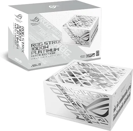ROG-STRIX-1000P-GAMING-WHITE | 80 PLUS & Cybenetics Platinum, Tam Modüler, ATX 3.1, PCIe 5.1, GaN MOSFET, GPU Öncelikli IVS, 0dB Teknolojisi, 10-Yıl Garanti