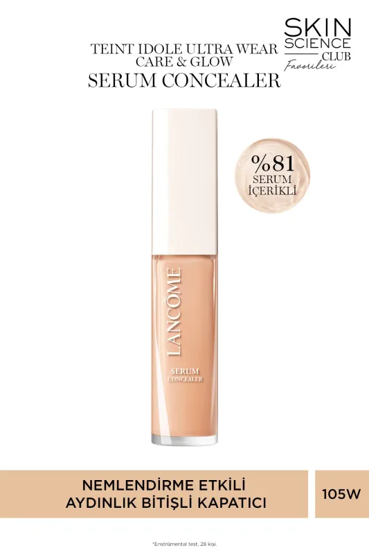 Lancome Teint Idole Ultra Wear Care & Glow Parlaklık veren Serum Kapatıcı 105w Concealer 3614273988452