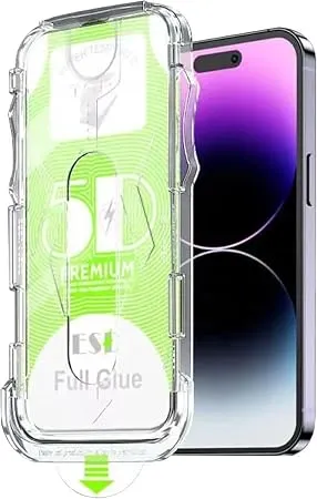 Babilden iPhone 17e / iPhone 16e / iPhone 14 / iPhone 13 / iPhone 13 Pro İle Uyumlu Ekran Koruyucu Hizalama Aparatlı Takılırken Camın Altında Kesinlikle Toz Bırakmayan Temperli Kırılmaz Cam Koruma