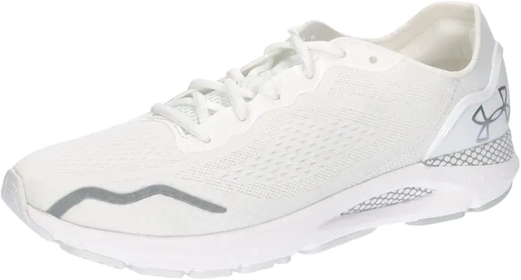 Under Armour Erkek 3026121-100 Koşu Ayakkabısı, (100) Beyaz/Beyaz/Metalik Gümüş, 43 EU