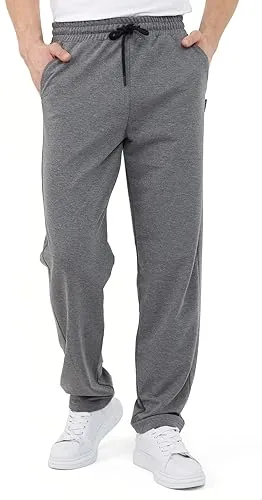 BY COMEOR erkek pamuklu eşofman, jogger antrenman pantolonu (koyu gri, 2XL)