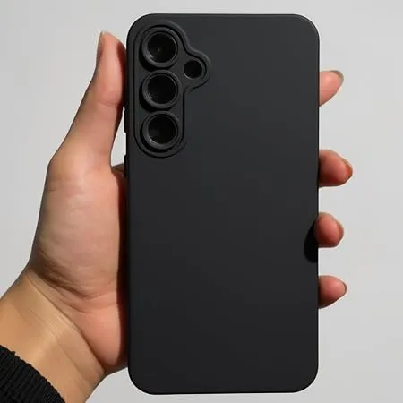 Coverzone Samsung Galaxy A34 İle Uyumlu Yüksek Kalite Özel Tasarım Kadife İç Yüzey Lansman Silikon Premium Telefon Kılıfı-SD02-Siyah