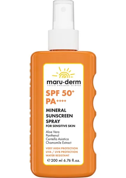 Maru.derm Vücut Güneş Spreyi  Hassas Ciltler Için Spf 50+