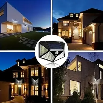 Jouis 100 LED Solar Güneş Enerjili Dış Mekan Duvar Lambası