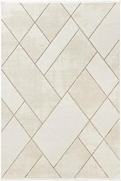 Koza Halı Lumina Krem Kahve Tozumaz Salon Koridor Balkon Teras Bahçe Oturma Odası Halısı A0863a, 60 x 100
