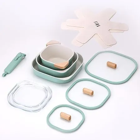 Neoflam Fika Comfort Yeşil Tencere ve Tava Seti