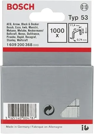 Bosch Zımba Teli, Gri, 11.4x0.74x8 mm, 1000 Adet