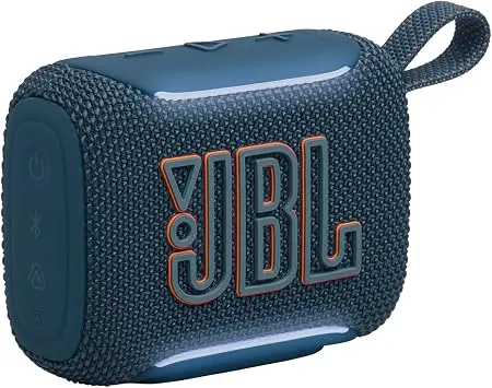 JBL Go5, Bluetooth Hoparlör, IP67, Mavi | Güçlü JBL Pro Ses, AirTouch Pairing, Auracast, Ambient Edge aydınlatma, Bluetooth 6.0 ve 10 saate kadar çalma