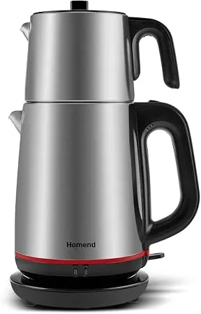 Homend Royaltea 1711h Çelik Çay Makinesi Inox Siyah