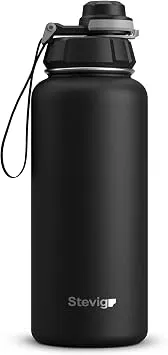 Stevig 1 Hand Leak-Proof Sızdırmaz Çelik Termos 1000 Ml Black ST-210