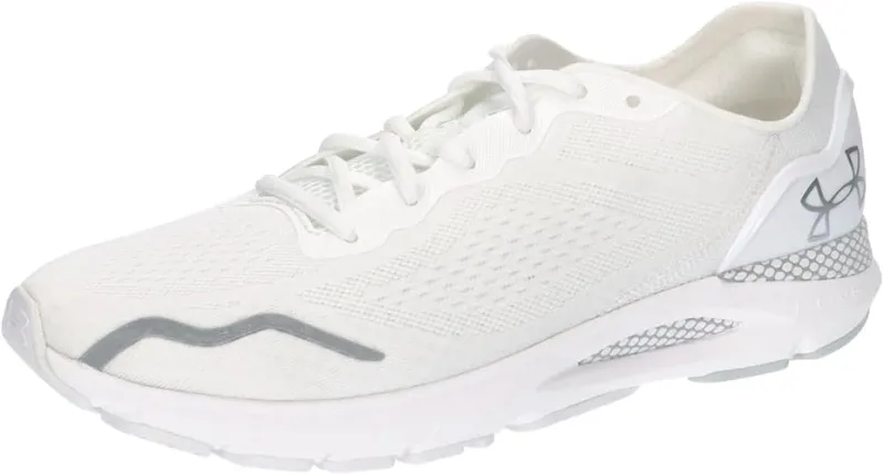 Under Armour Erkek 3026121-100 Koşu Ayakkabısı, (100) Beyaz/Beyaz/Metalik Gümüş, 43 EU