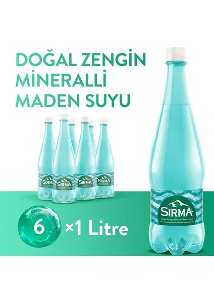 Doğal Zengin Mineralli Maden Suyu 6x1 L
