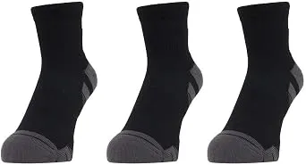 Under Armour New Ua Perf Tech 3Pk Qtr Unisex Yetişkin Çorap Ultimate Black/Ultimate Black/Jet Gray MD