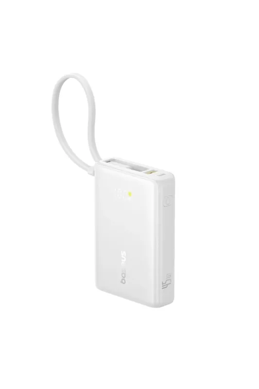 Baseus PicoGo 10.000 mAh 45W Taşınabilir Şarj Cihazı Beyaz