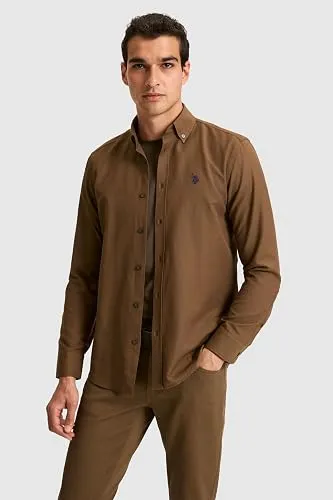 U.S. Polo Assn. Erkek Kahverengi Gömlek Basic 50324708-VR029